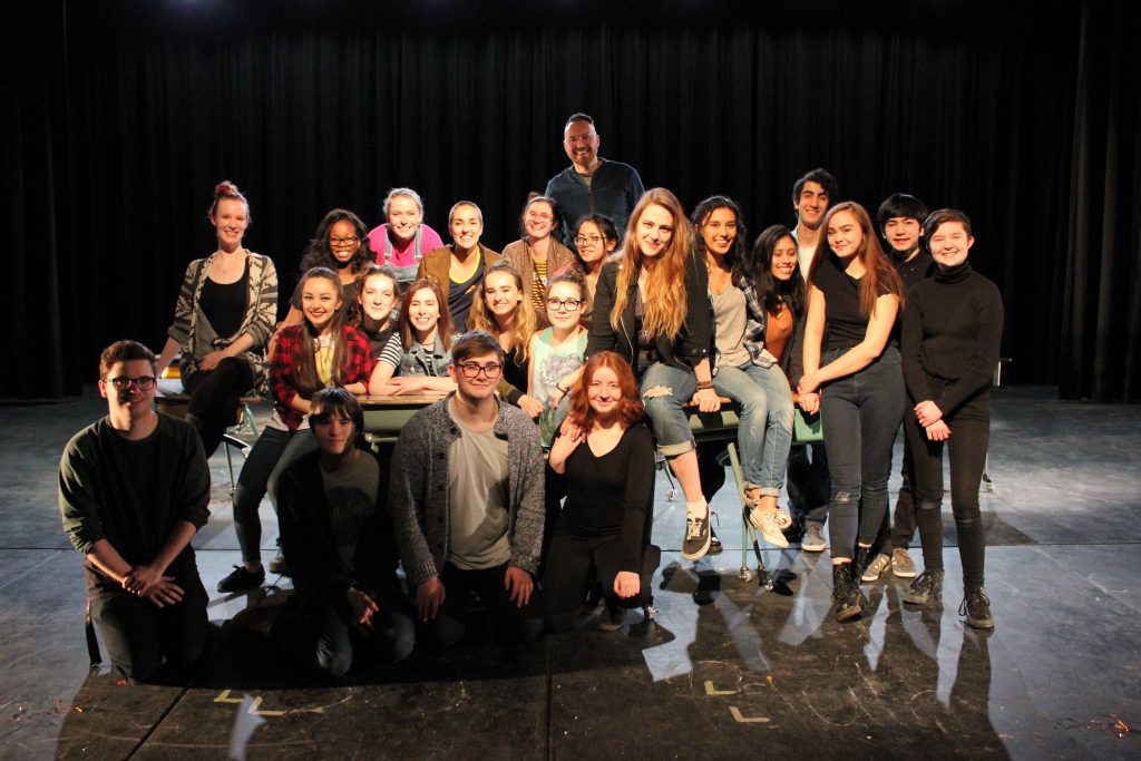 The cast and crew of Exploder at WCHS